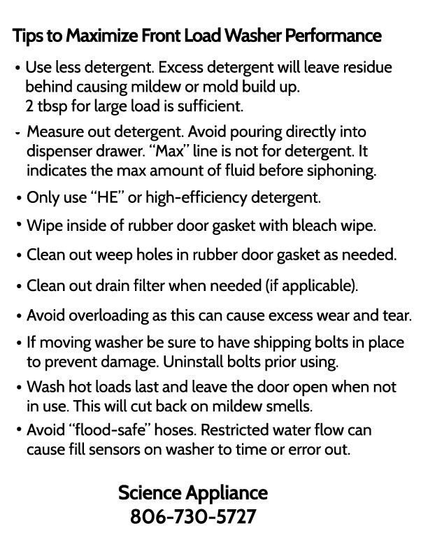 Front Load Washer Tips