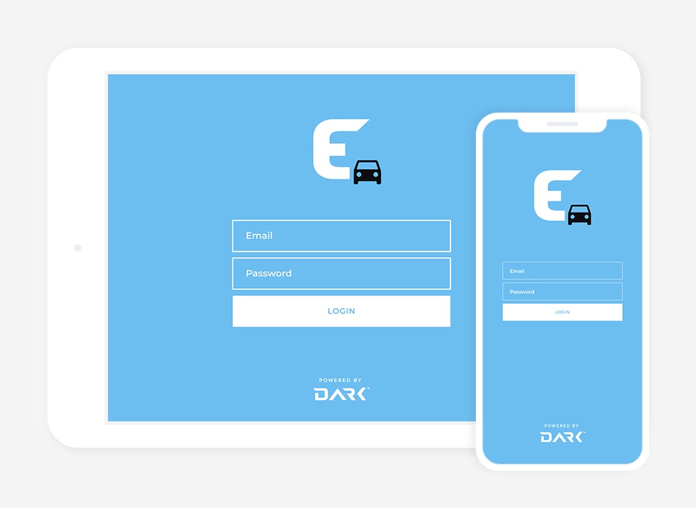 Driver’s Mobile app displayed on a tablet and a smartphone
