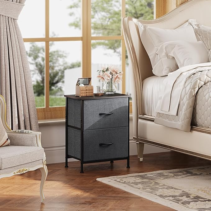 Fabric nightstand – A stylish and functional furniture piece, perfect for any modern home.