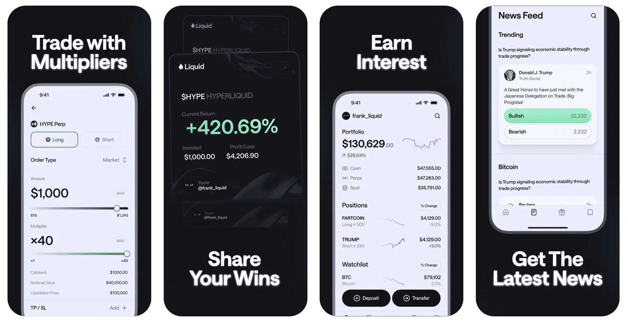 Liquid mobile trading experience