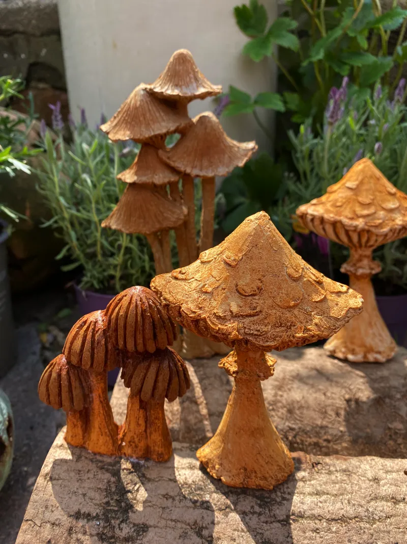 group of fortuitous fungi smalls sculptures