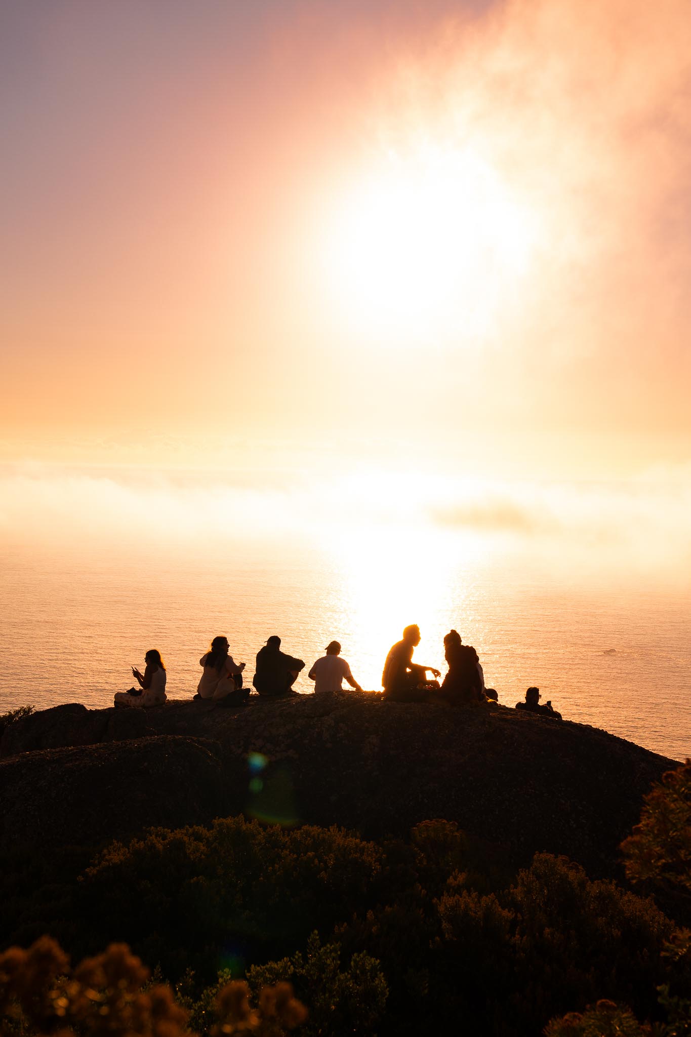 group chill cape town sunset