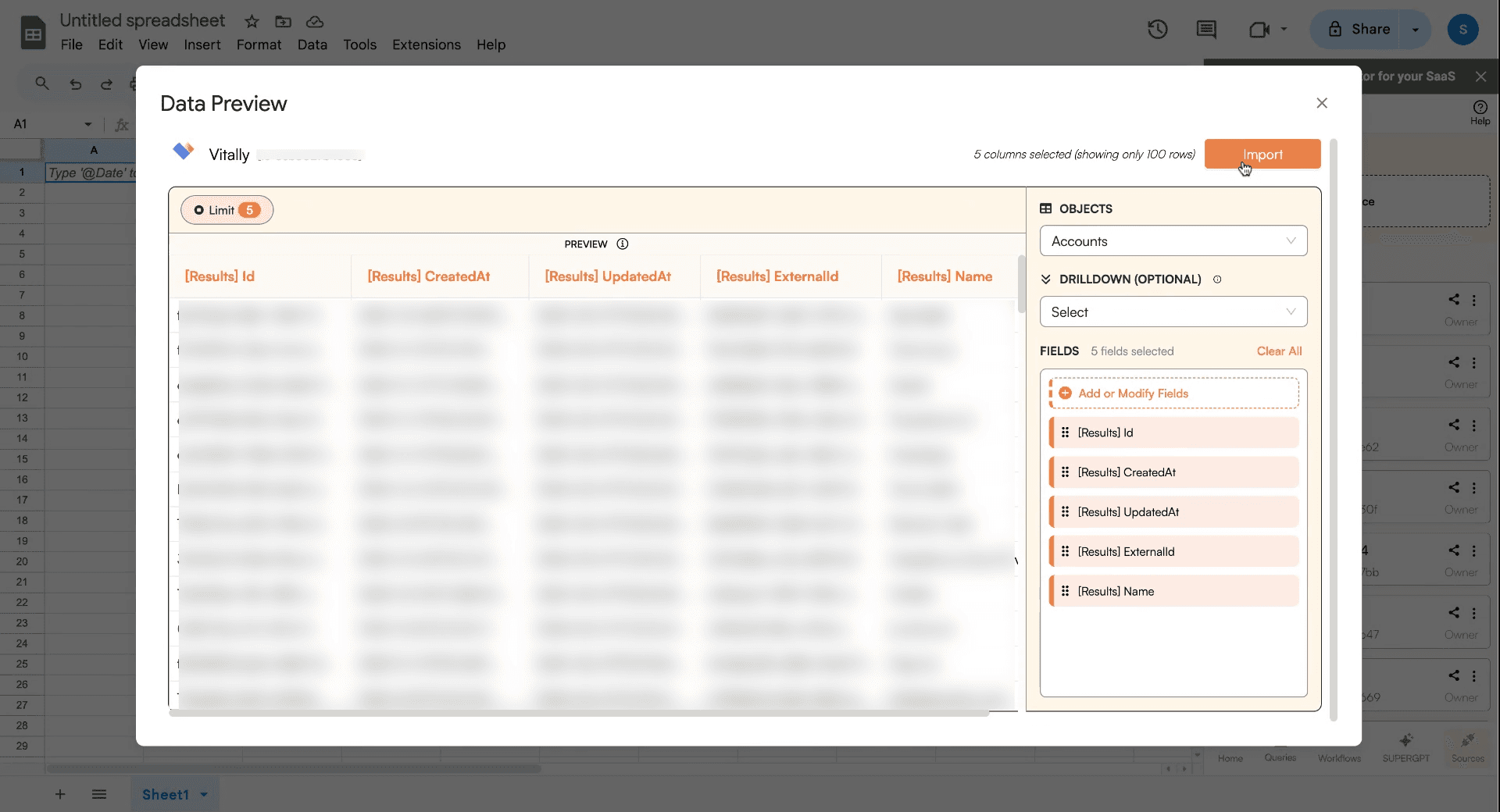 data preview