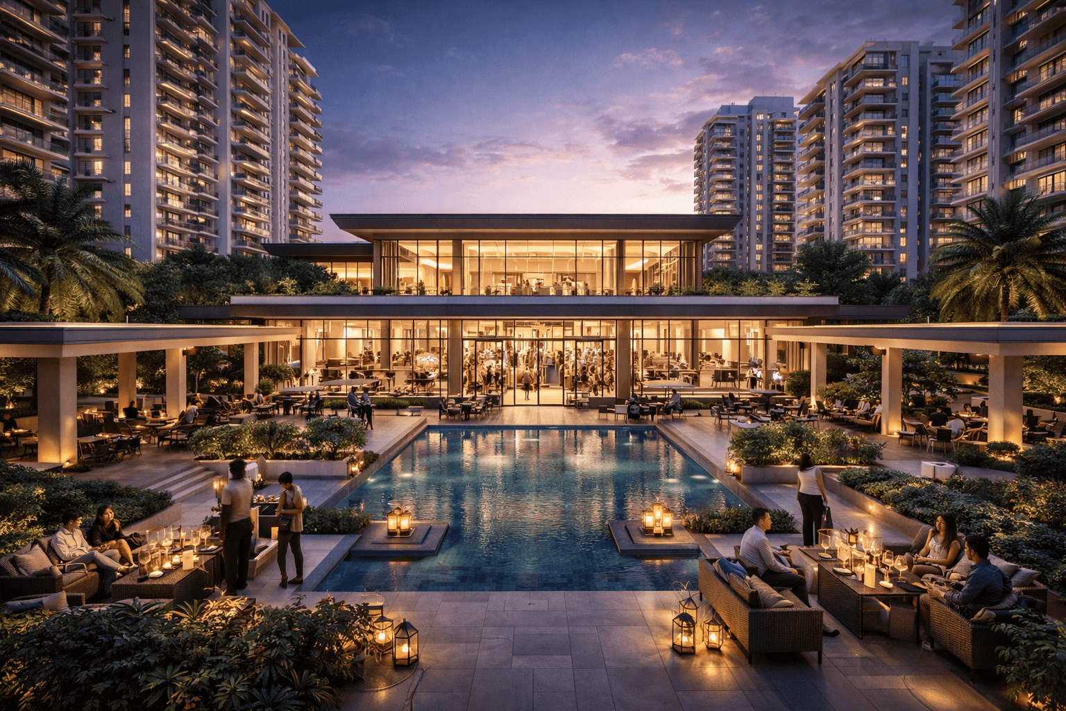 Exclusive clubhouse and social spaces designed for refined leisure living in Mohali