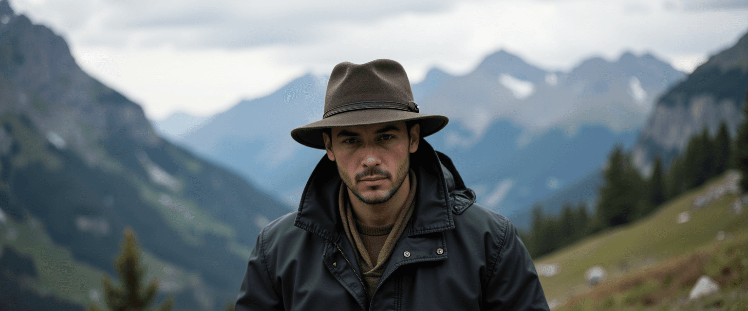 traveler in mountains