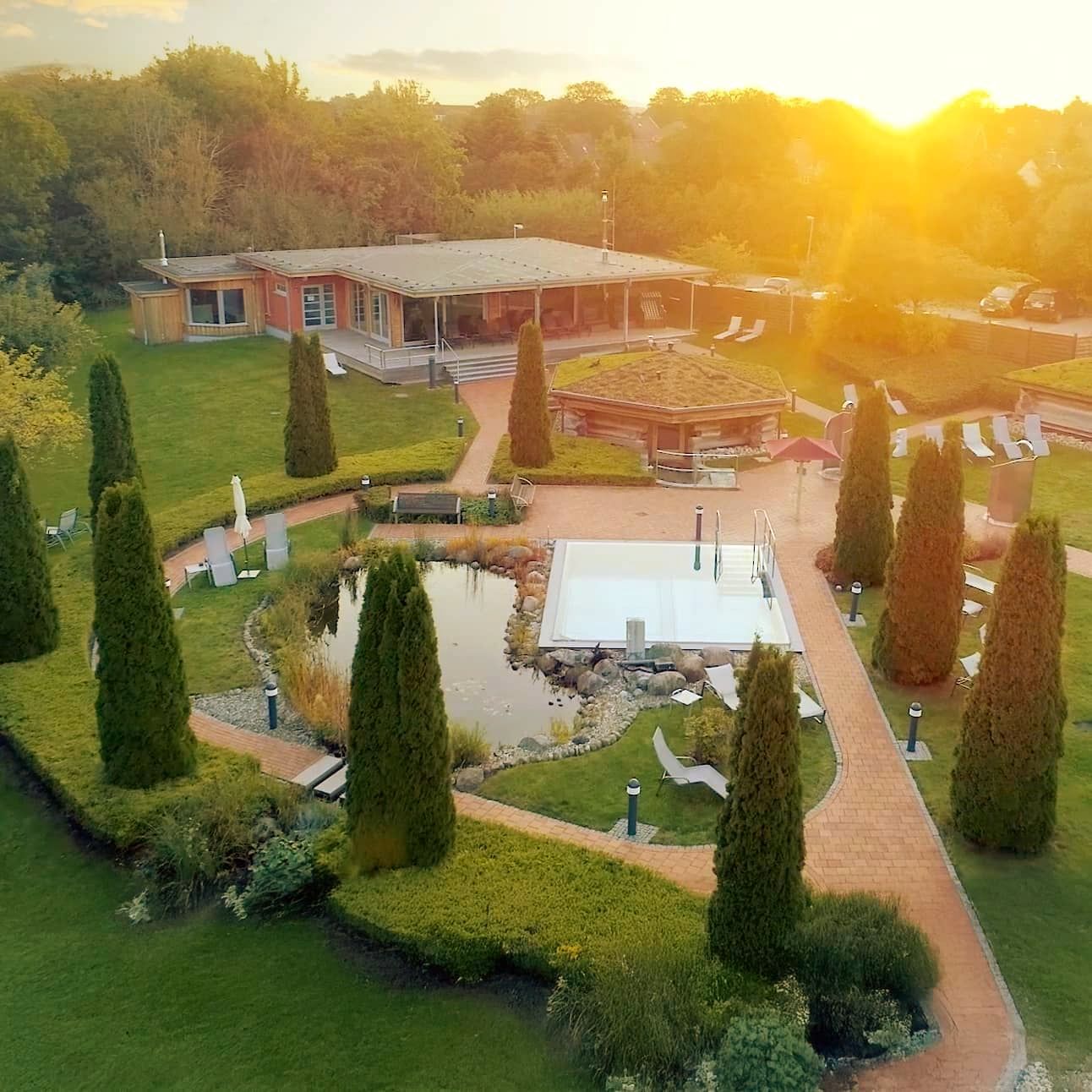 Die Sole-Therme-Landschaft von oben