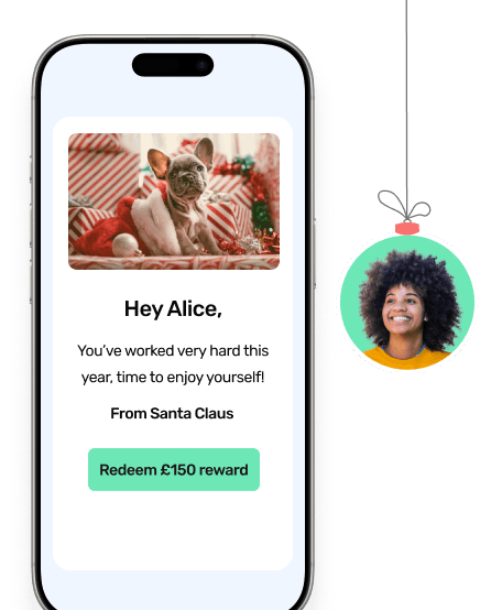 Alice using Rewardable as part of her HR benefits.
