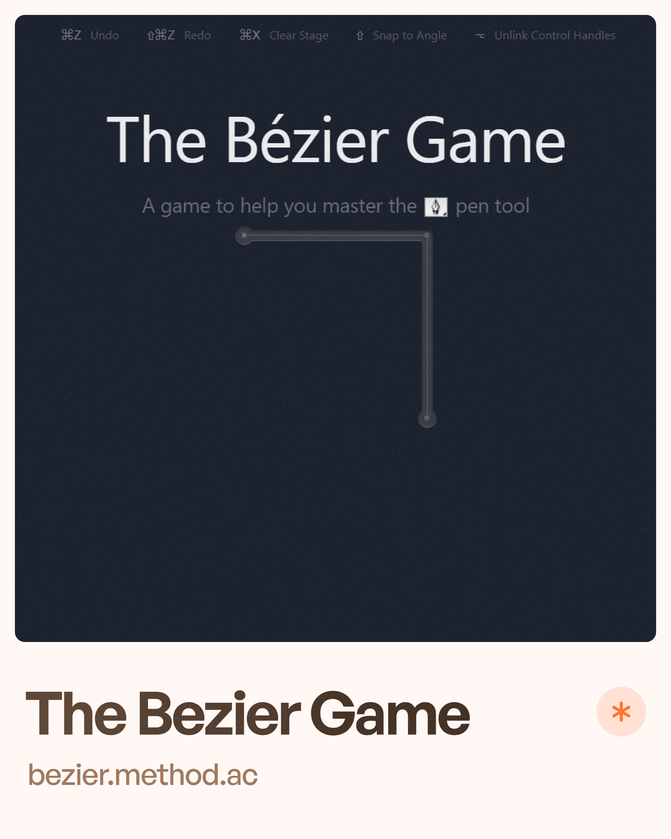 The Bezier Game screen