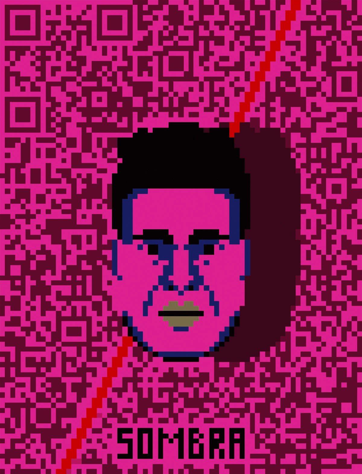 Pixel illustration of the peruvian footballer Christian Ramos for Tschuttiheftli 2018.