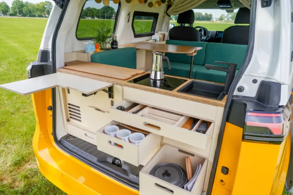 VW Transporter Campervan rear kitchen design