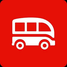 Le wagon full-stack coding bootcamp logo. Icon of a white bus on a vibrant red background, featuring a simple, rounded design with three windows and two wheels, symbolizing public transportation or a school bus.