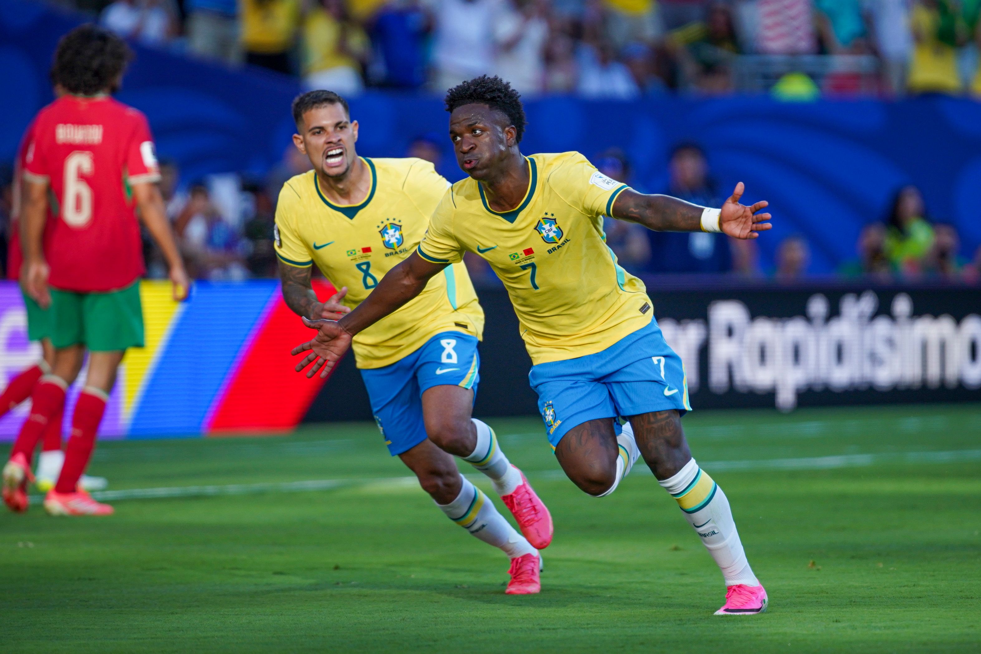 Vinicius Júnior marcou o décimo gol com a camisa da Seleção Brasileira Créditos: Nelson Terme/ CBF