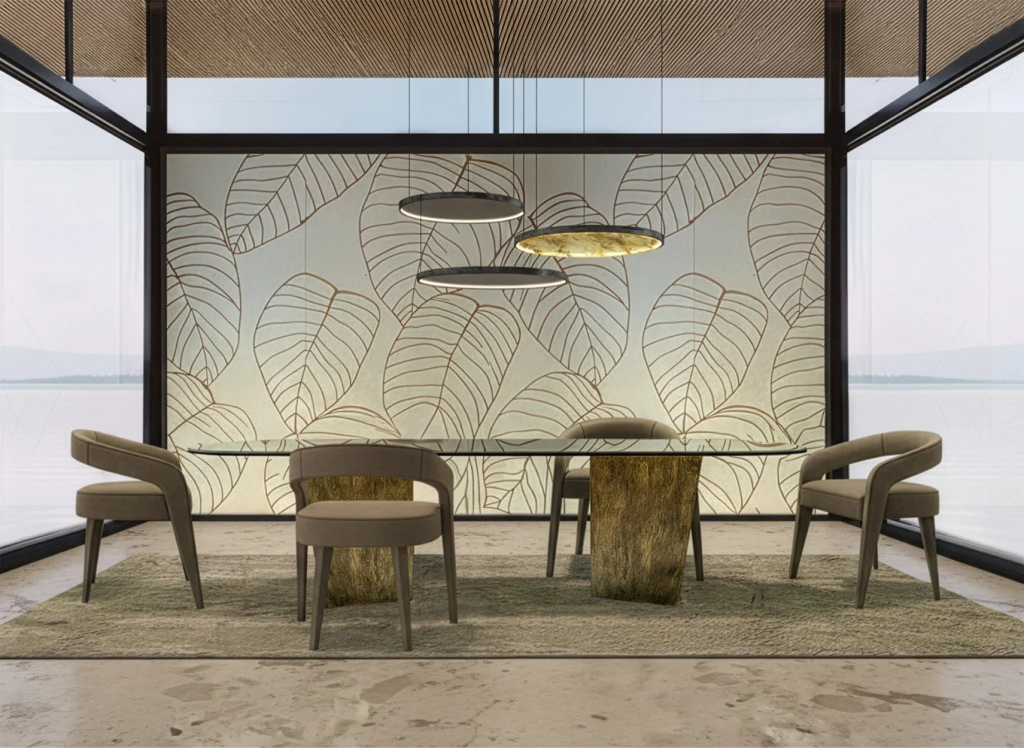Exclusive furniture  atmospehere for an elegant dining area (غرف طعام فاخرة)