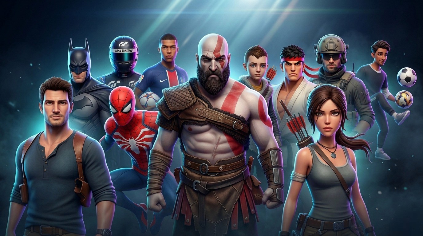 3d character in diferent game console