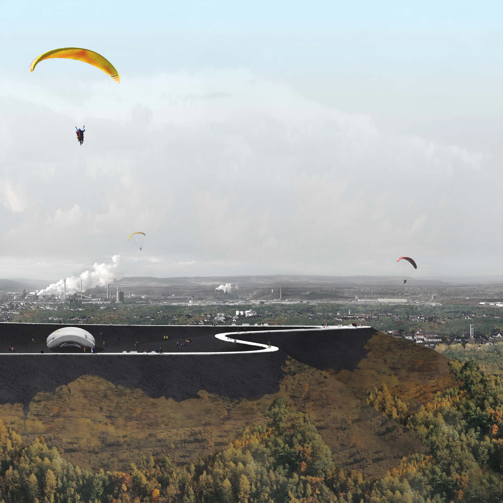 Daytime image of Landmark Duhamel architectural project by Paradijs