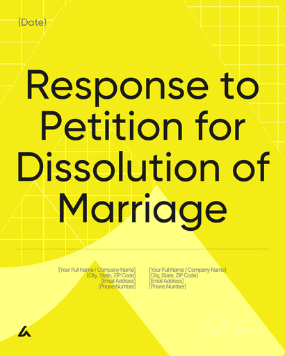 Response to Petition for Dissolution of Marriage