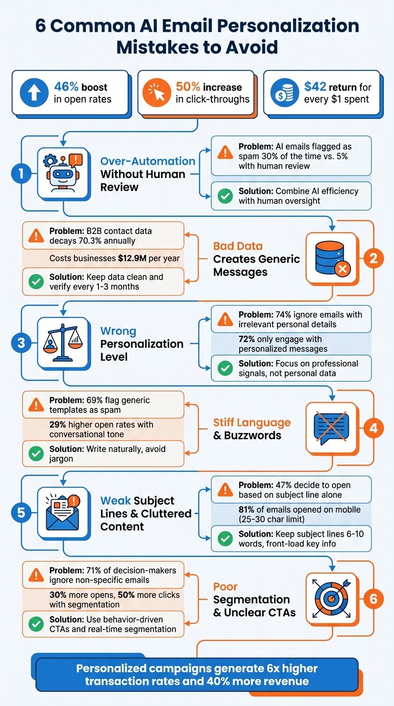 6 Common AI Email Personalization Mistakes and Solutions