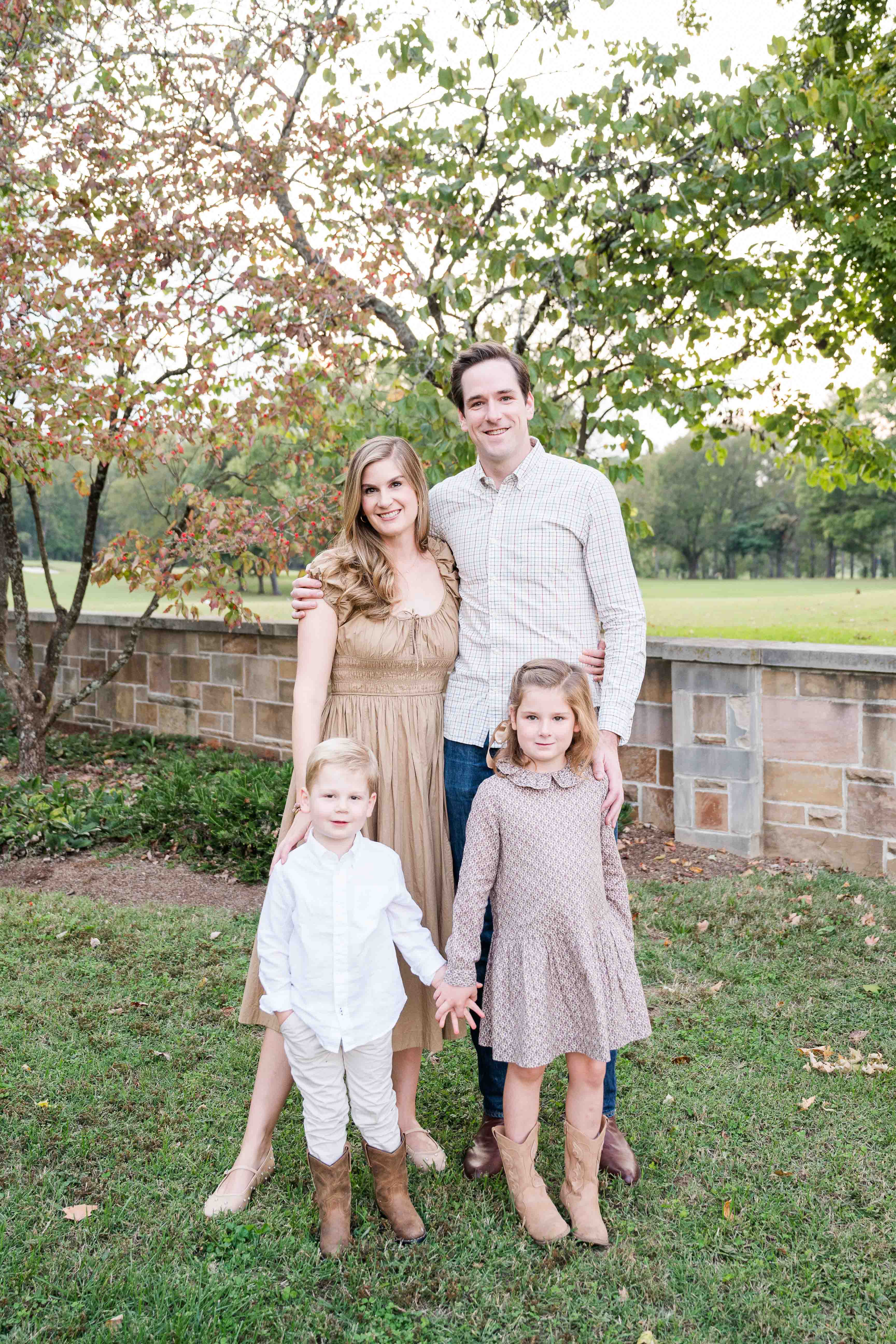 Family portrait session at Percy Warner Park.