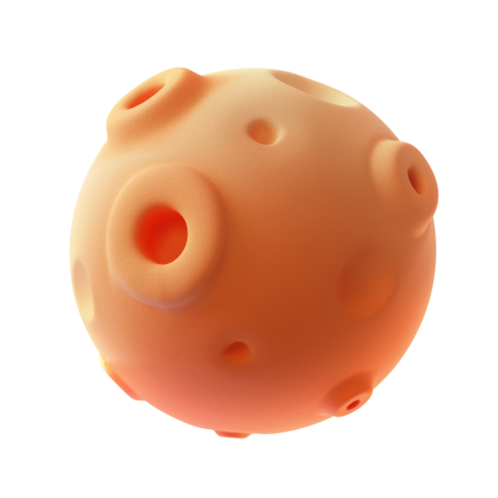 Een 3D-geïllustreerde planeet