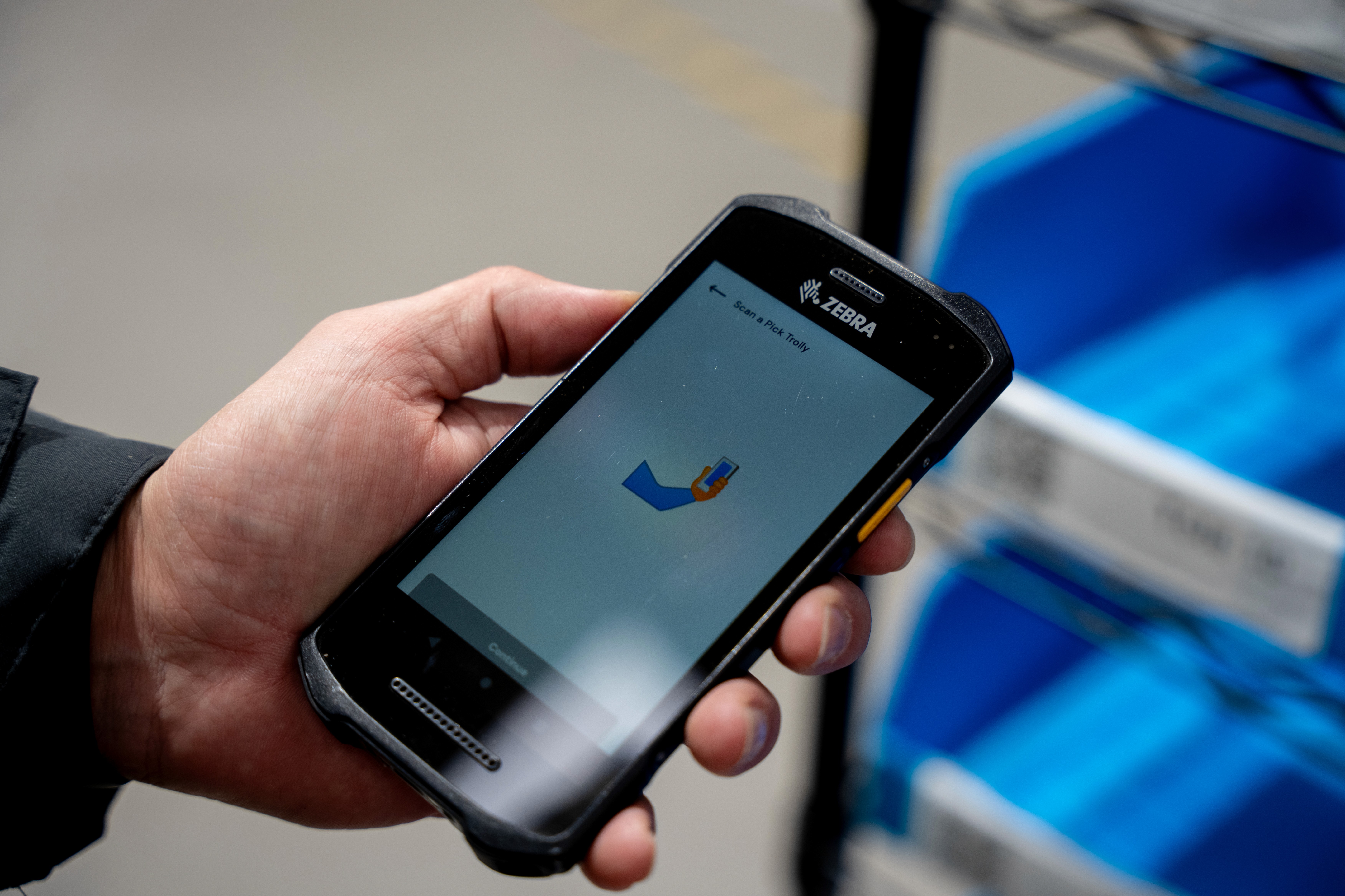 photo of a scanner used to pick orders