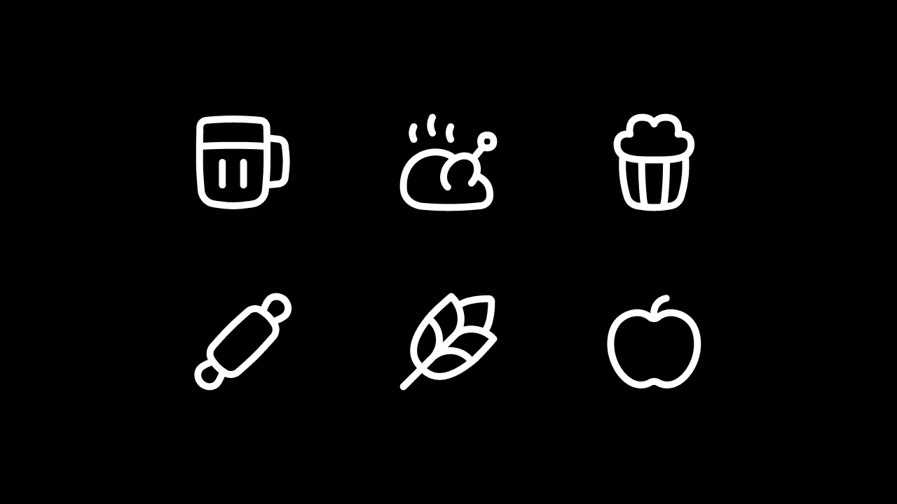 Flex Line Food Icon Set