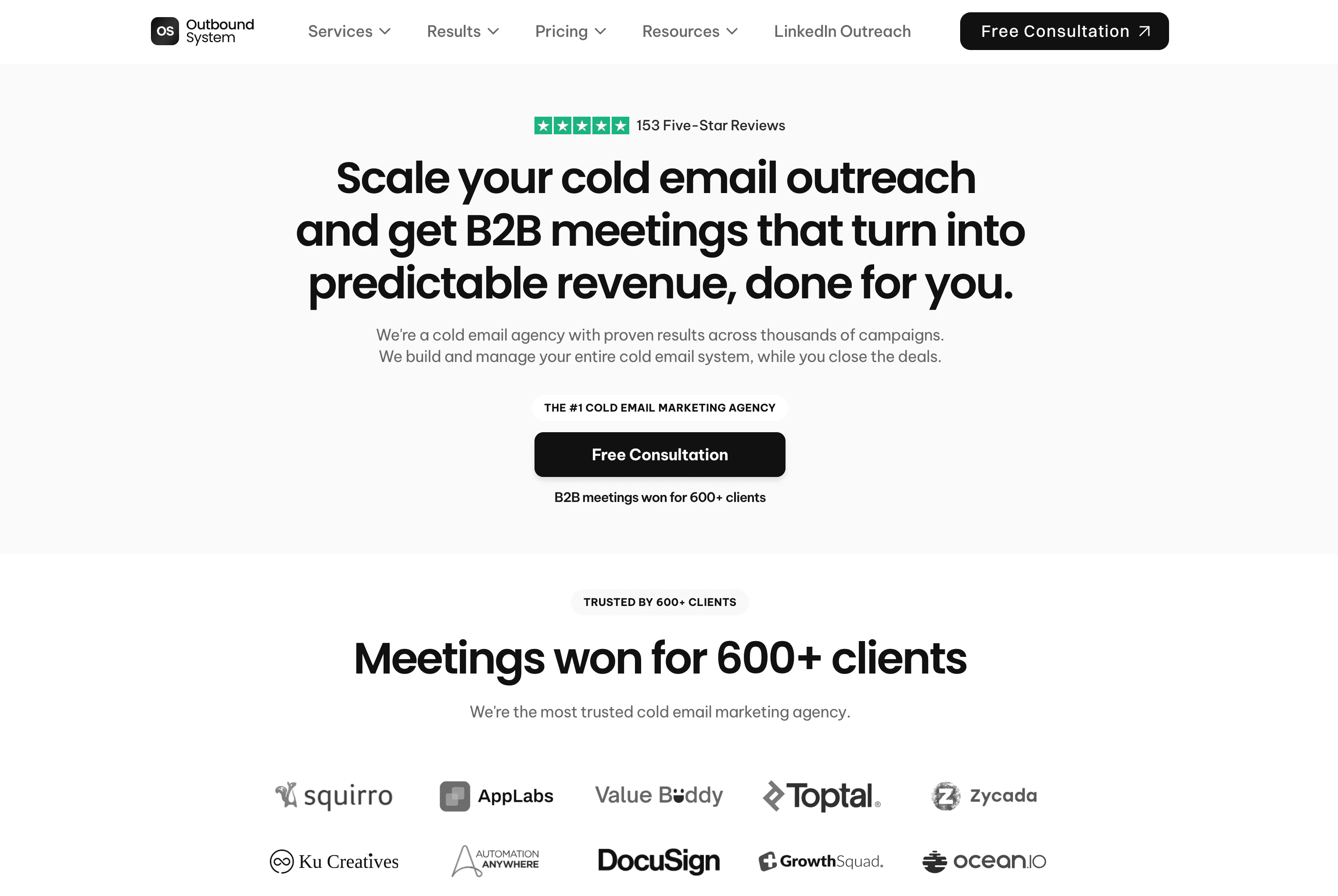 Outbound System's website