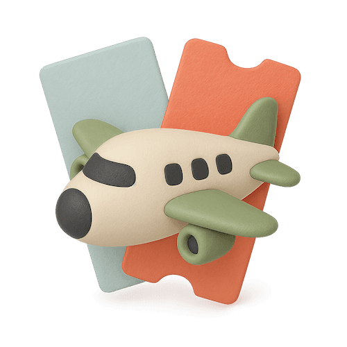Airplane with Ticket