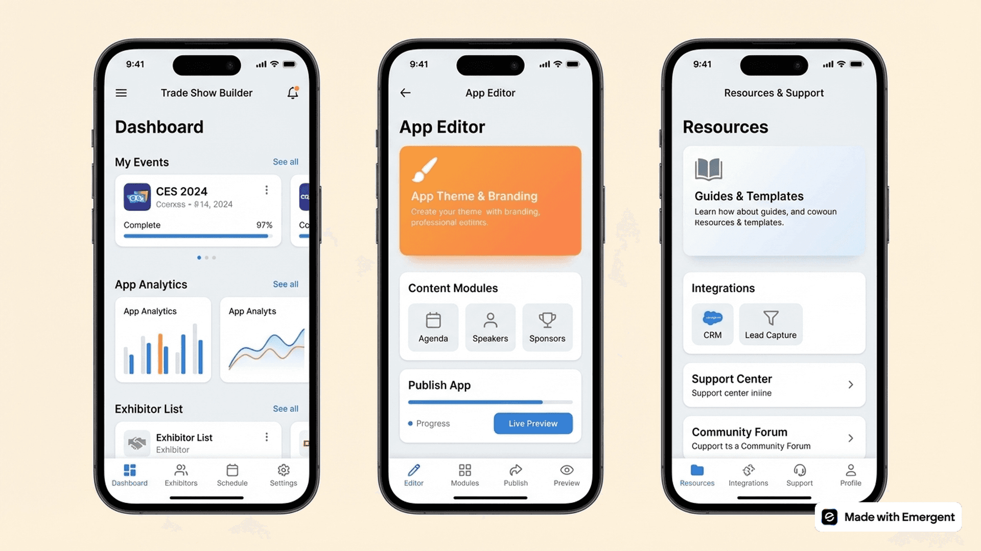 Trade Show App Made With Emergent