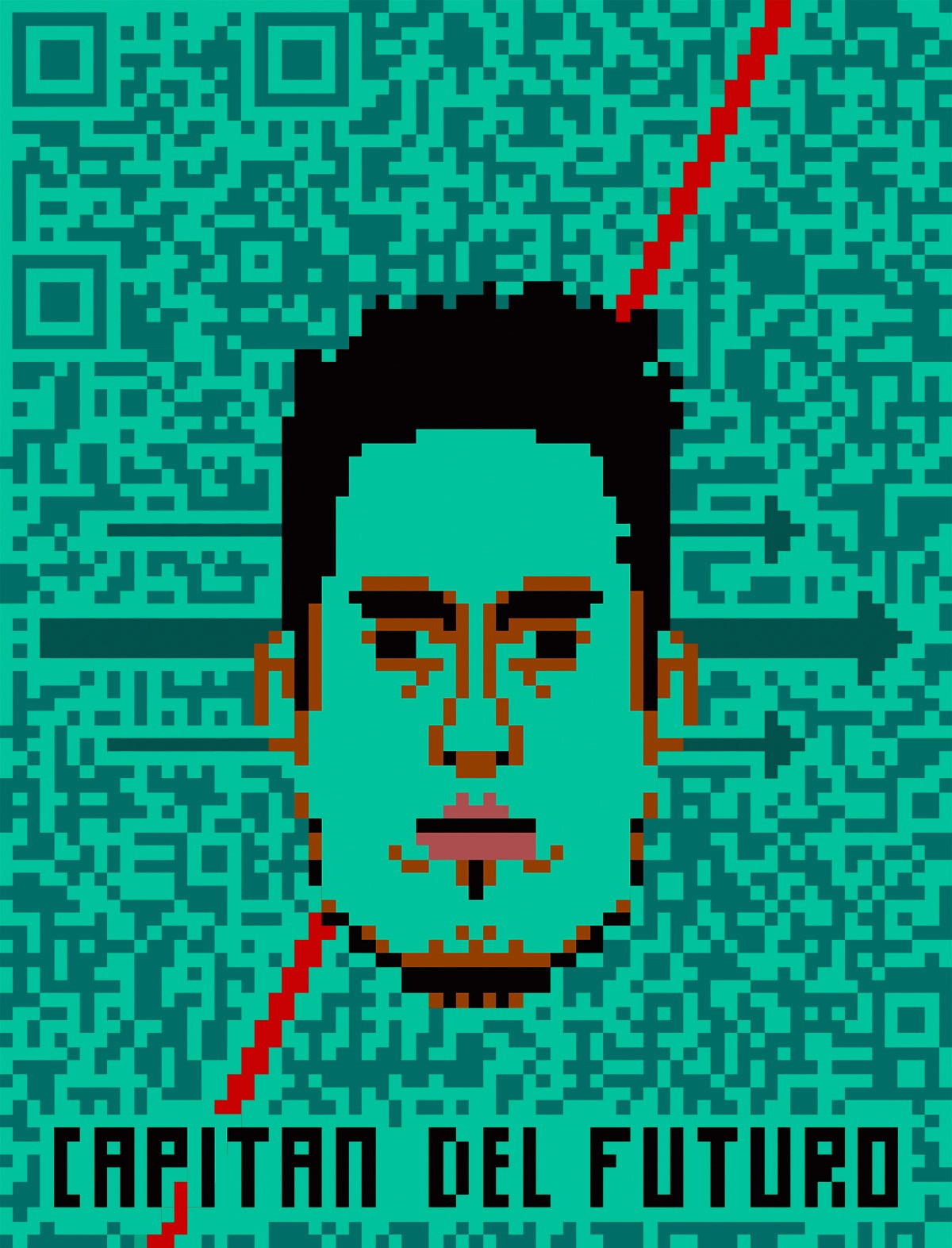 Pixel illustration of the peruvian footballer Renato Tapia for Tschuttiheftli 2018.
