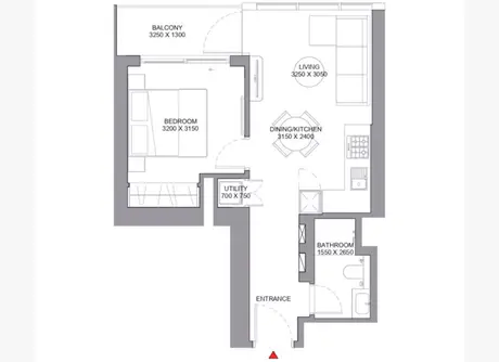 Sobha Orbis by Sobha Group Floor Plan 1BR