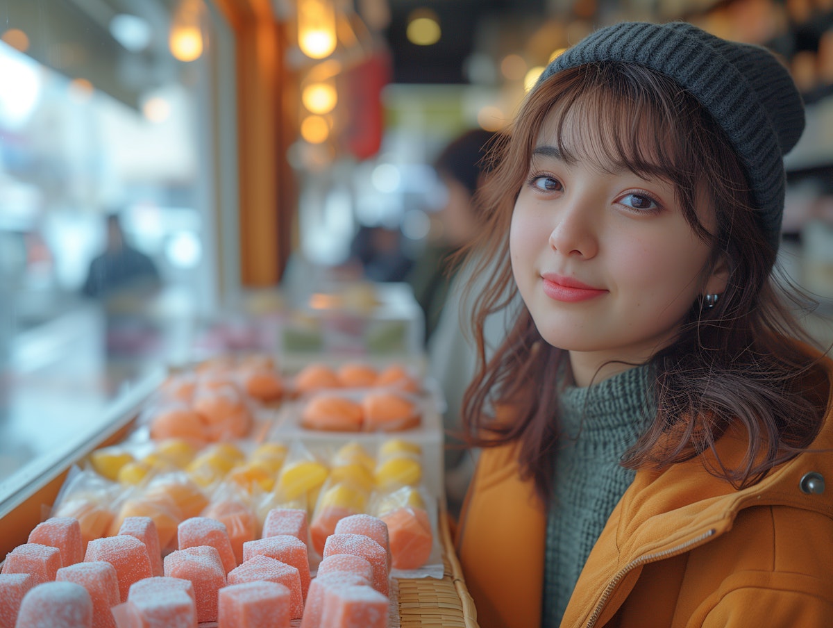 A woman in a store.