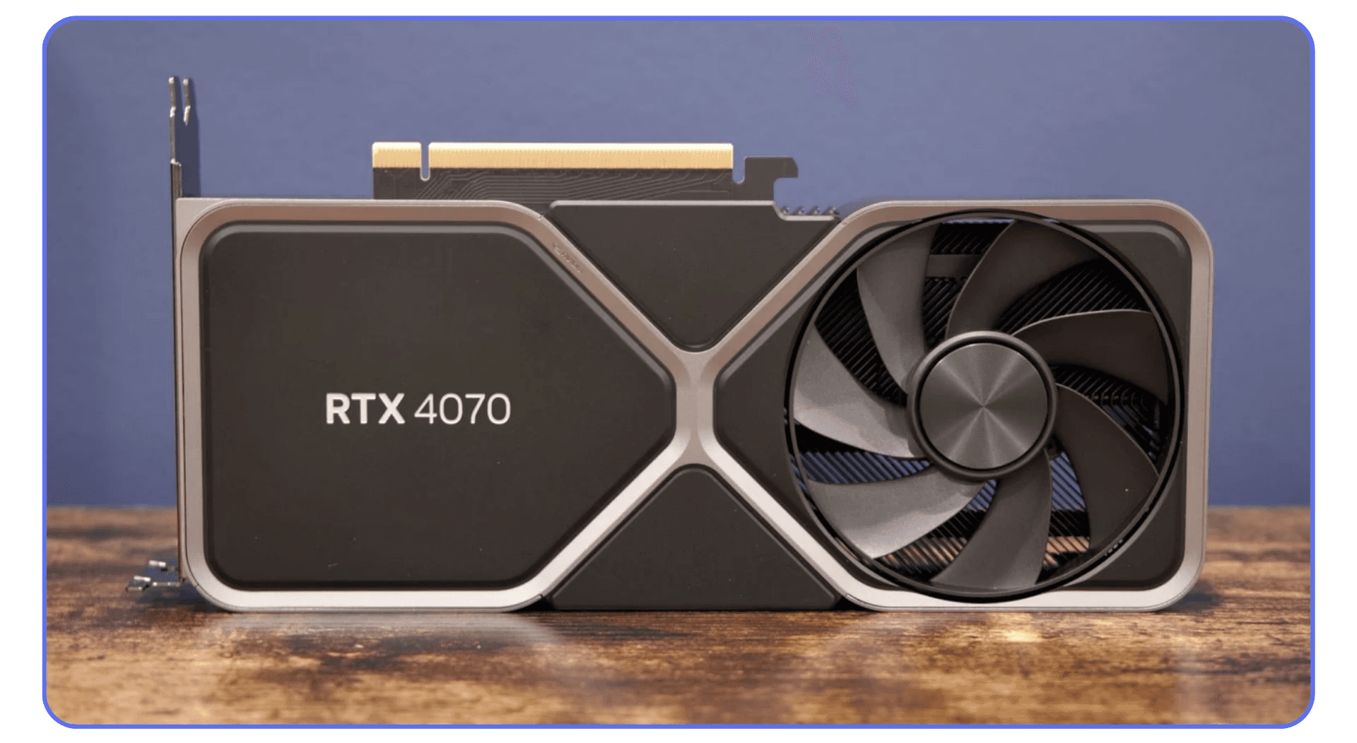 NVIDIA RTX 4070 graphics card installed inside a video editor’s PC