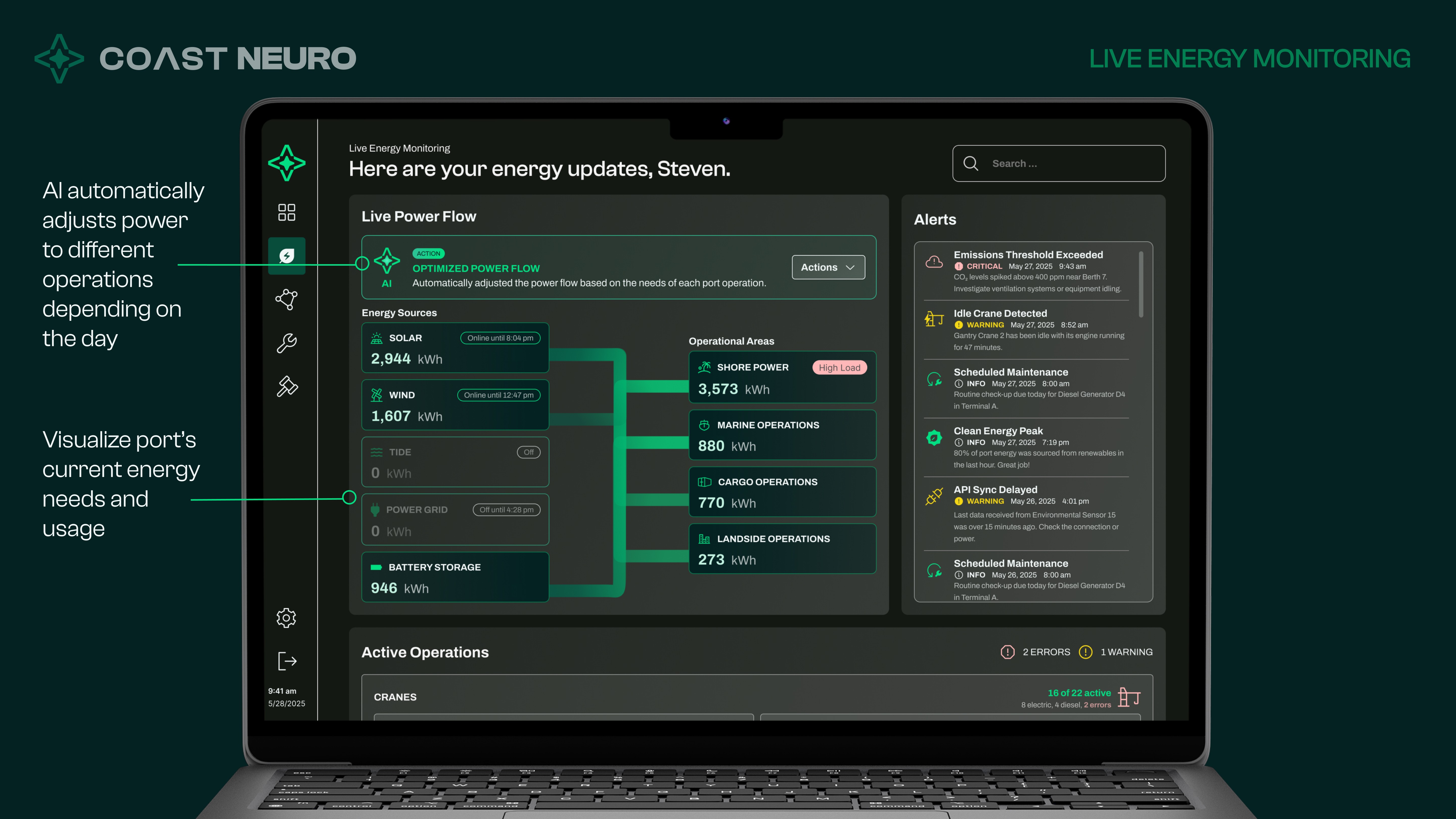 COAST Neuro - Live Energy Monitoring
