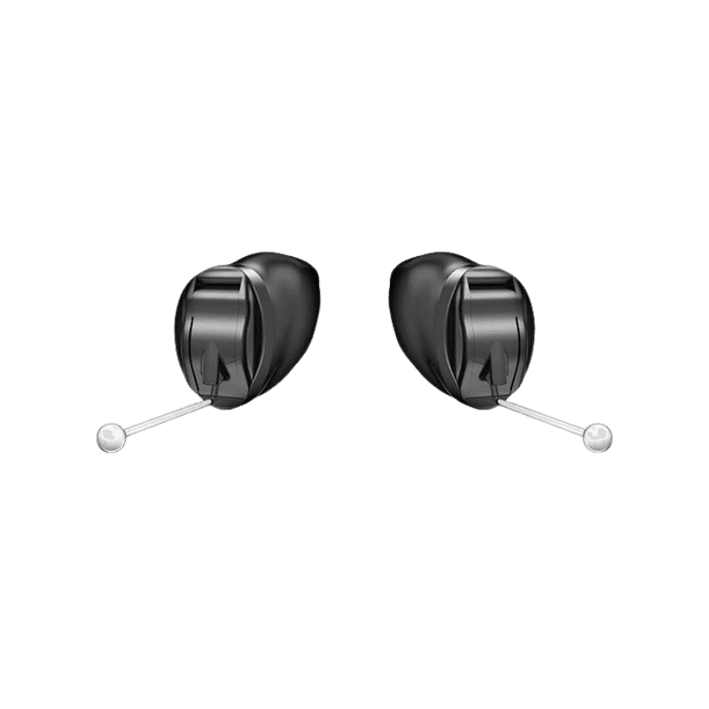 Starkey Evolv AI IIC, appareil auditif intra-auriculaire ultra discret à pile, conçu pour une écoute naturelle et invisible. Accompagnement Audio Pour Tous.