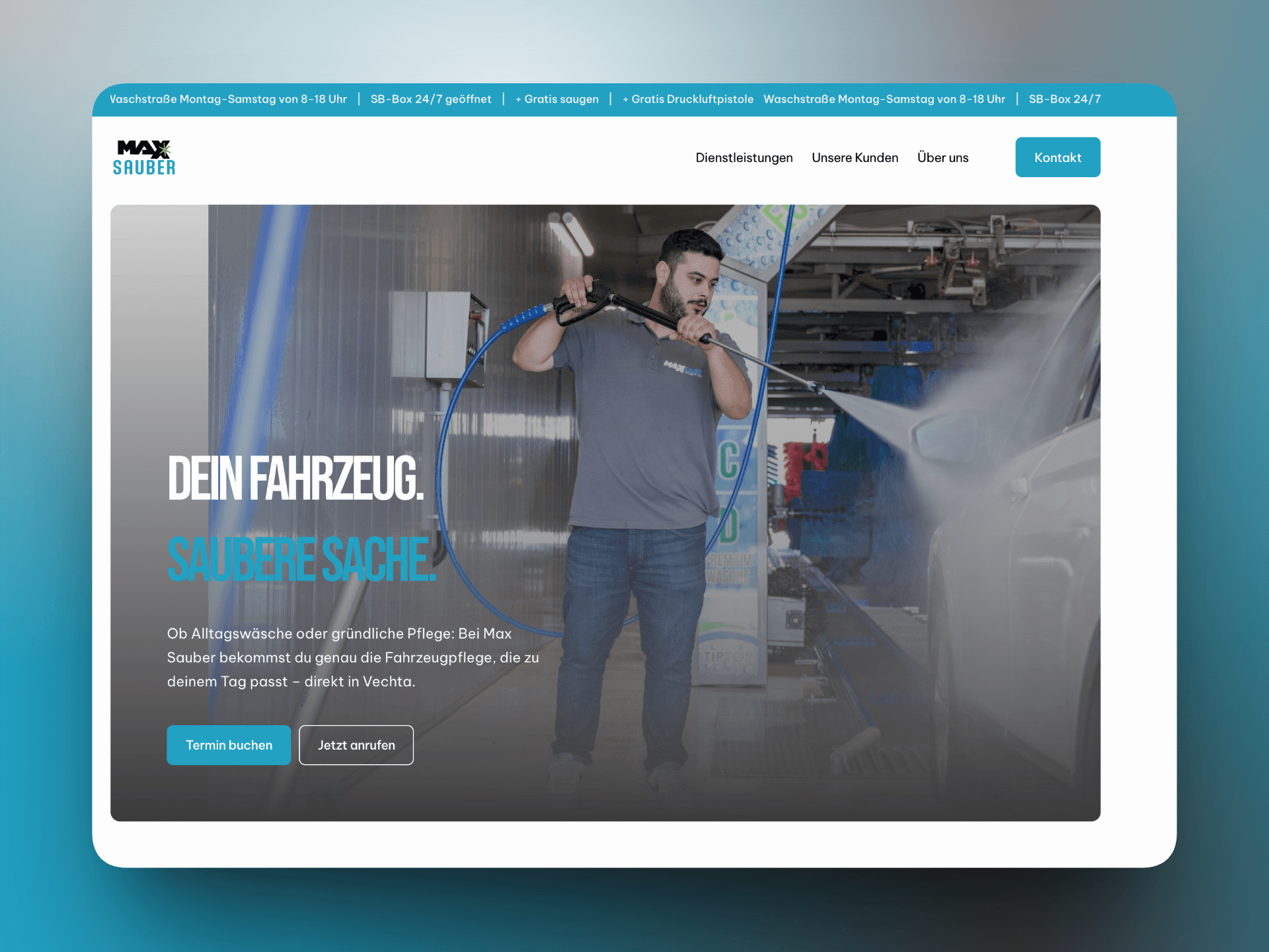 Thumbnail für das Projekt Max Sauber Vechta Website