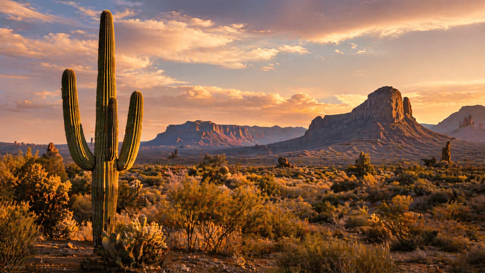 Grand Canyon landscape at sunset with deep cliffs and warm desert colors in Arizona