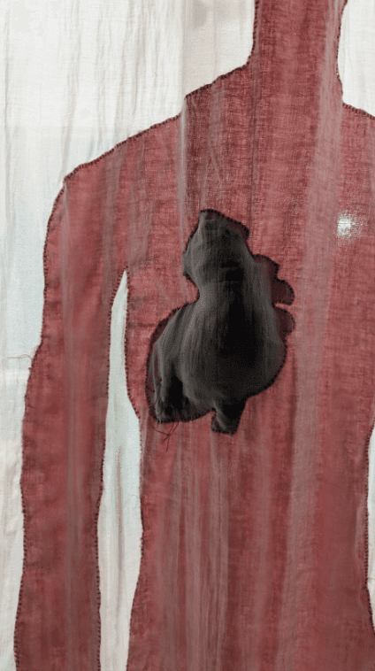 herd of sheep on road painting