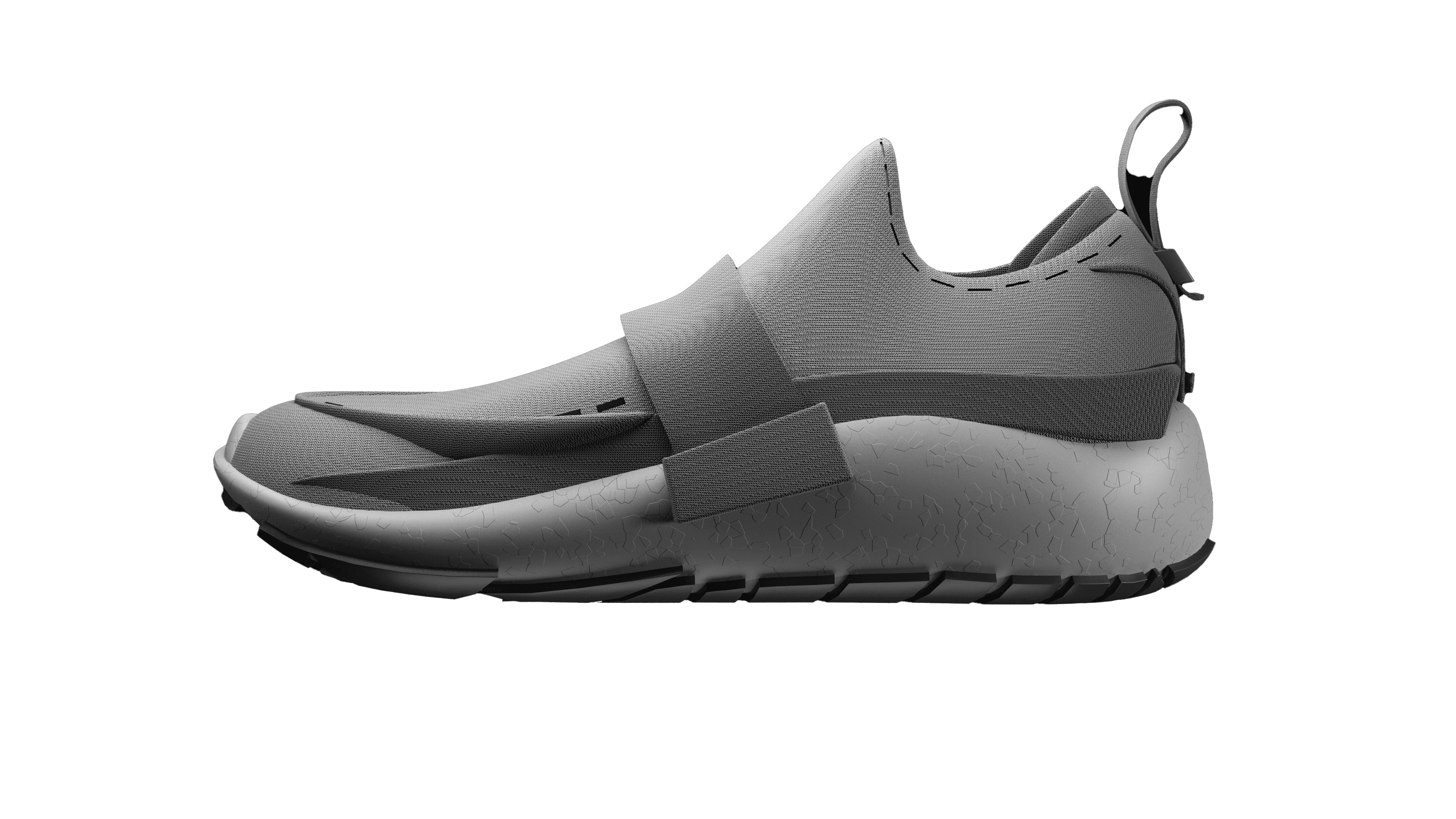 3D Shoe Prototype Gray Design Blender Rendering