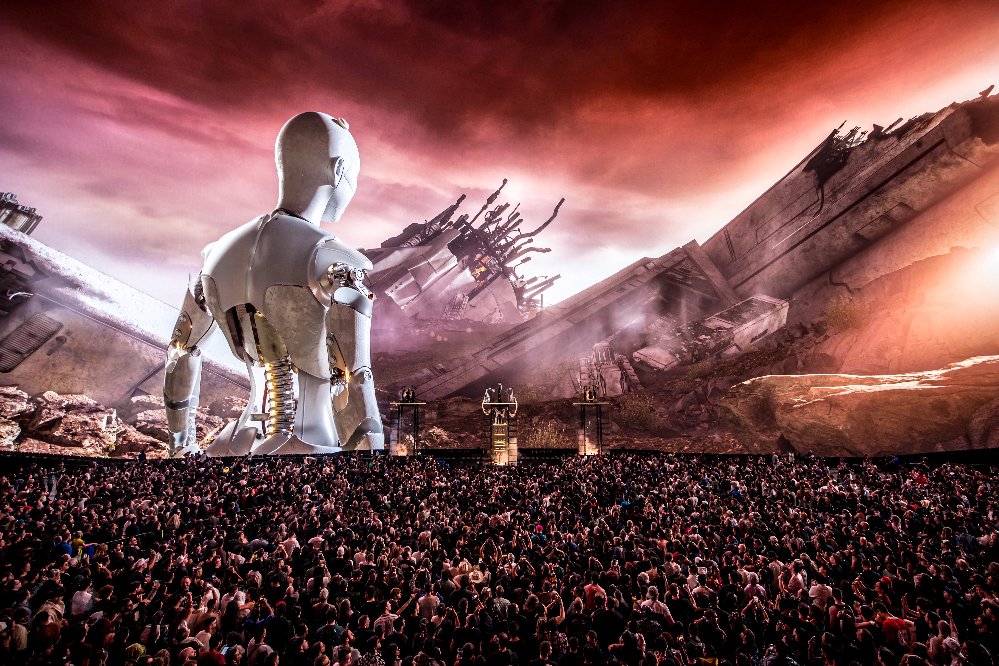 a person standing in front of a building