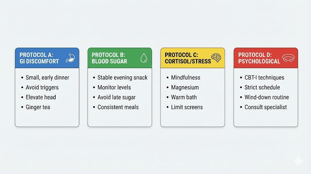 Four sleep improvement protocols for different types of semaglutide sleep problems