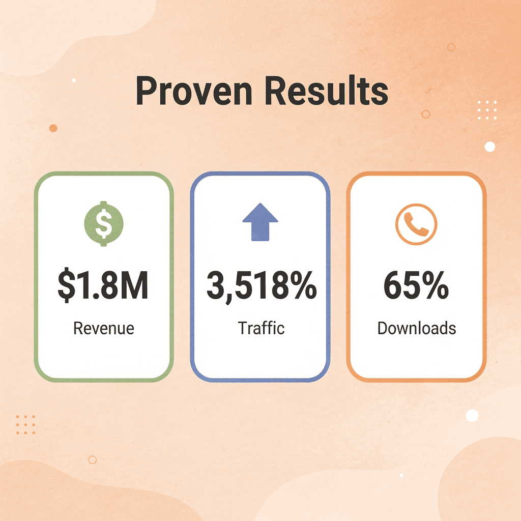 Statistics showing proven SEO results