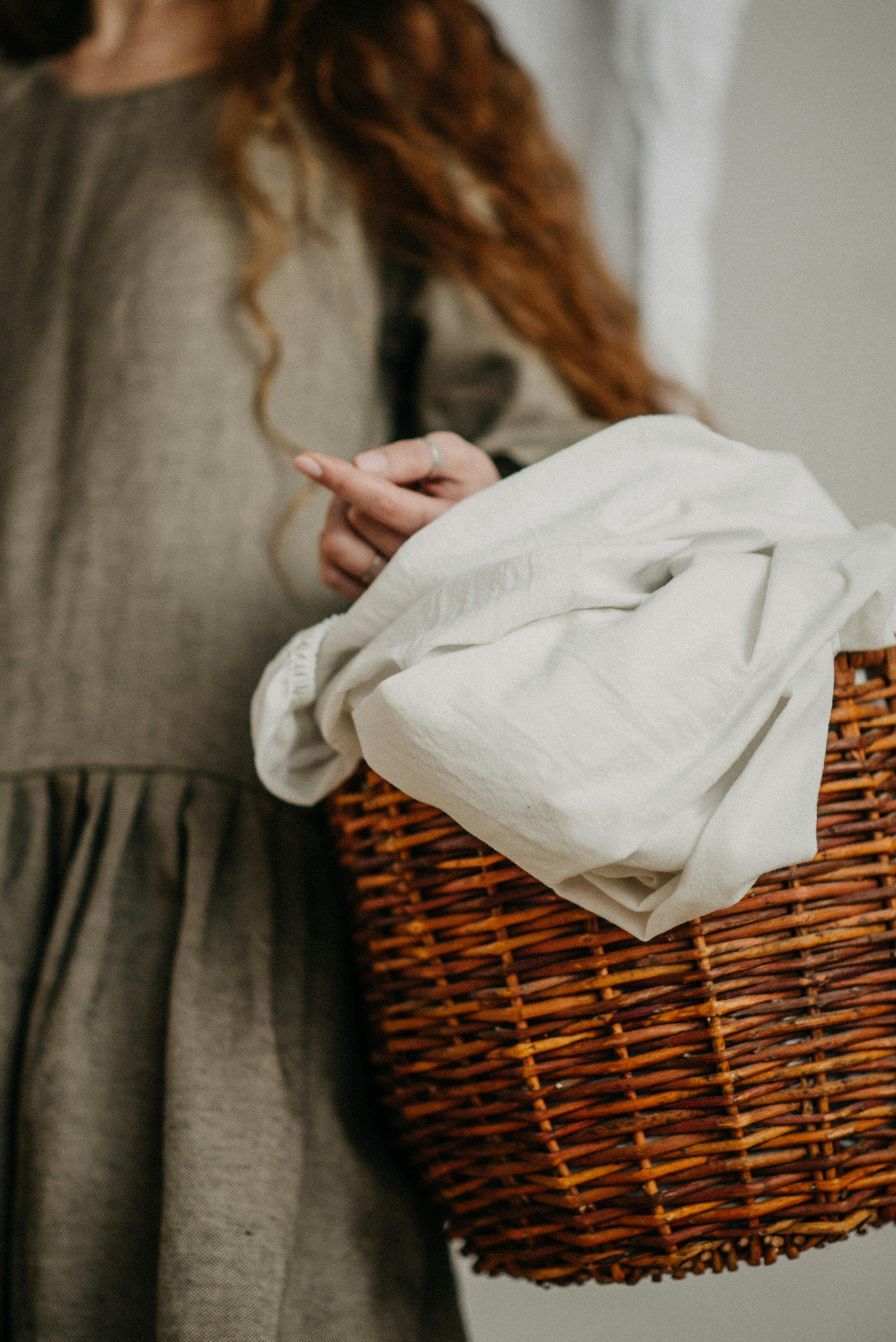 Girl doing laundry