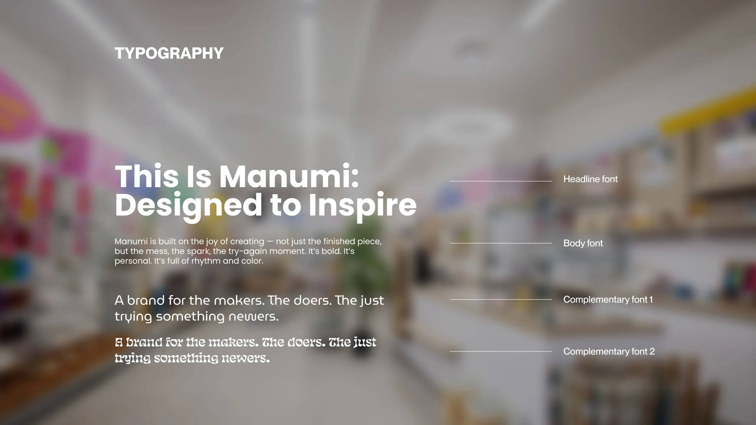 Manumi DIY brand rebrand across identity, packaging and creative products