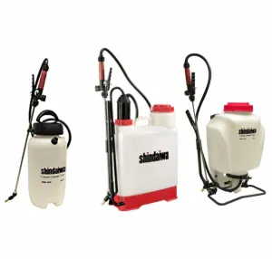 handheld sprayer with a long nozzle, hose, and adjustable strap