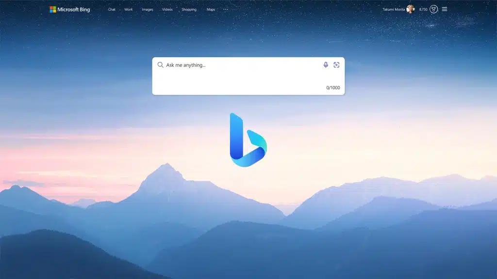 The Microsoft Bing Homepage