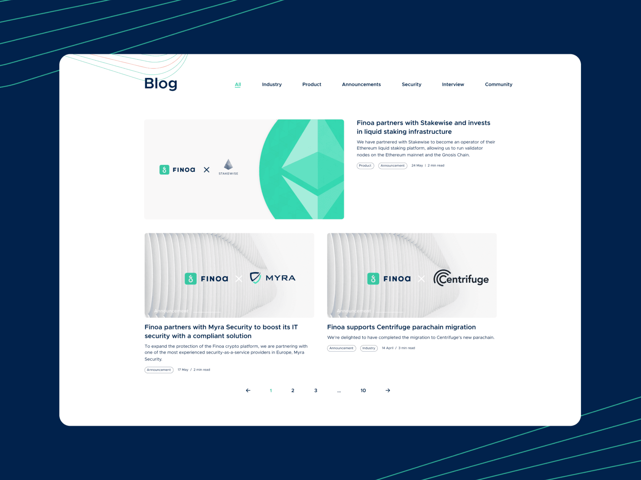 Dashboard view of integrations page