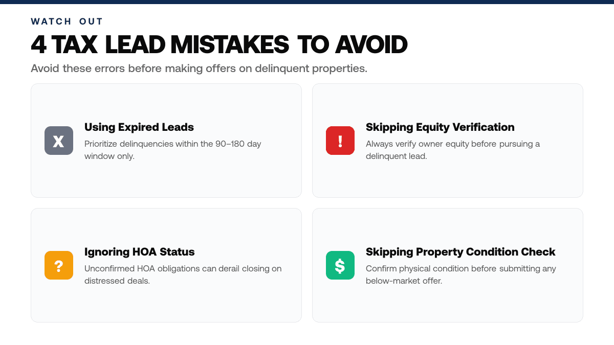Orange County Tax Delinquent Properties for Sale List — Common pitfalls