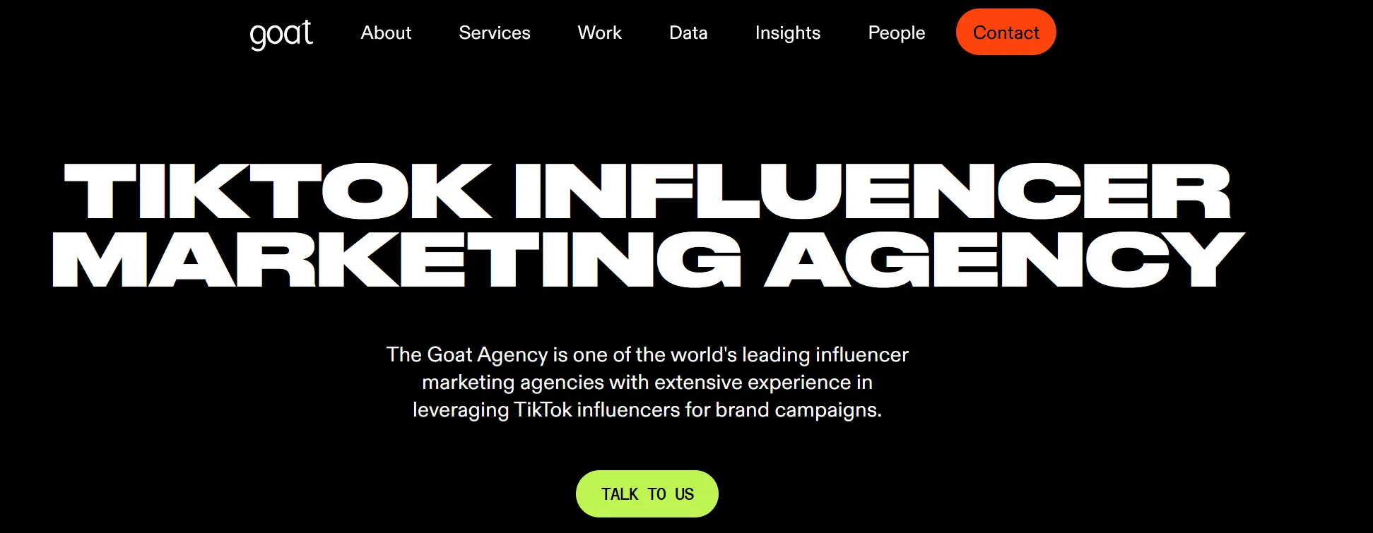 Top TikTok Agency - The Goat Agency