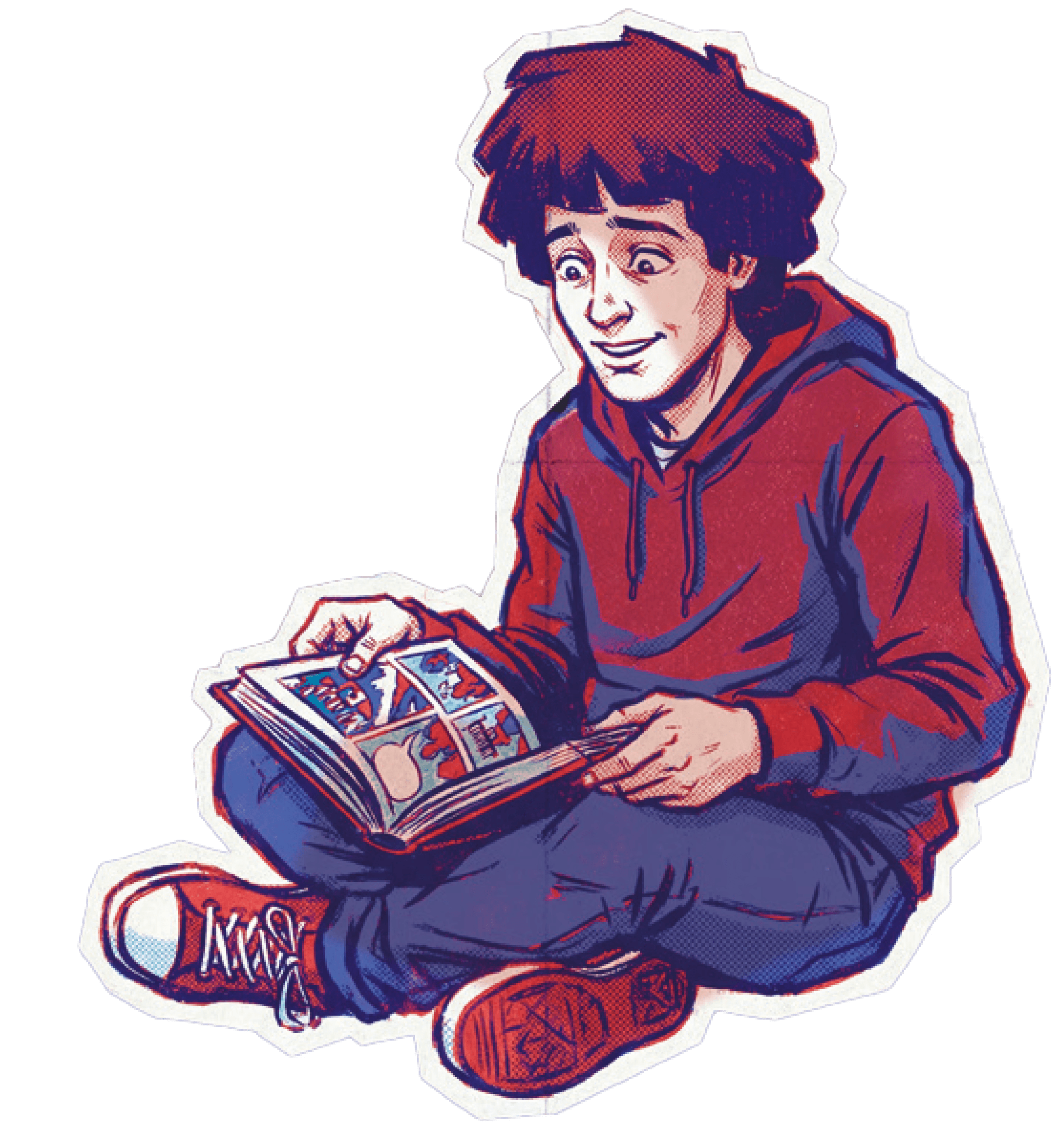 chlapec co čte knihu