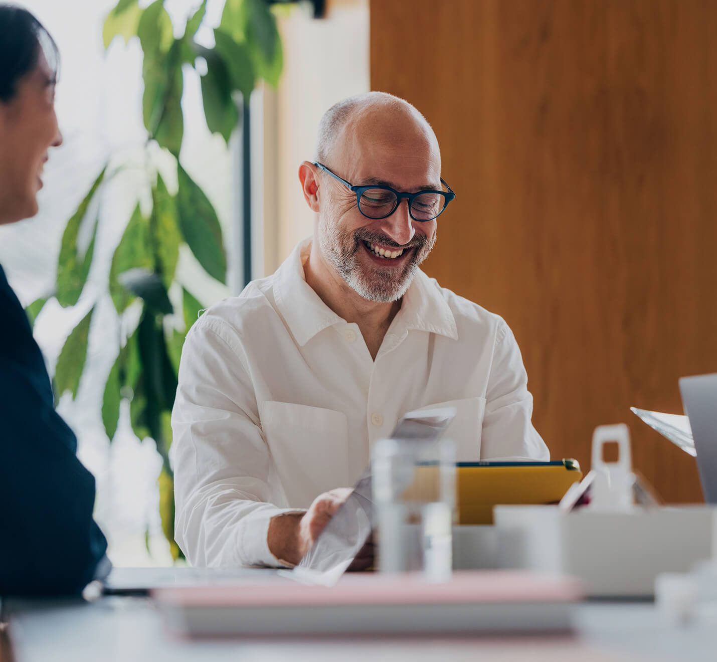 EB2 visa lawyer meeting with clients